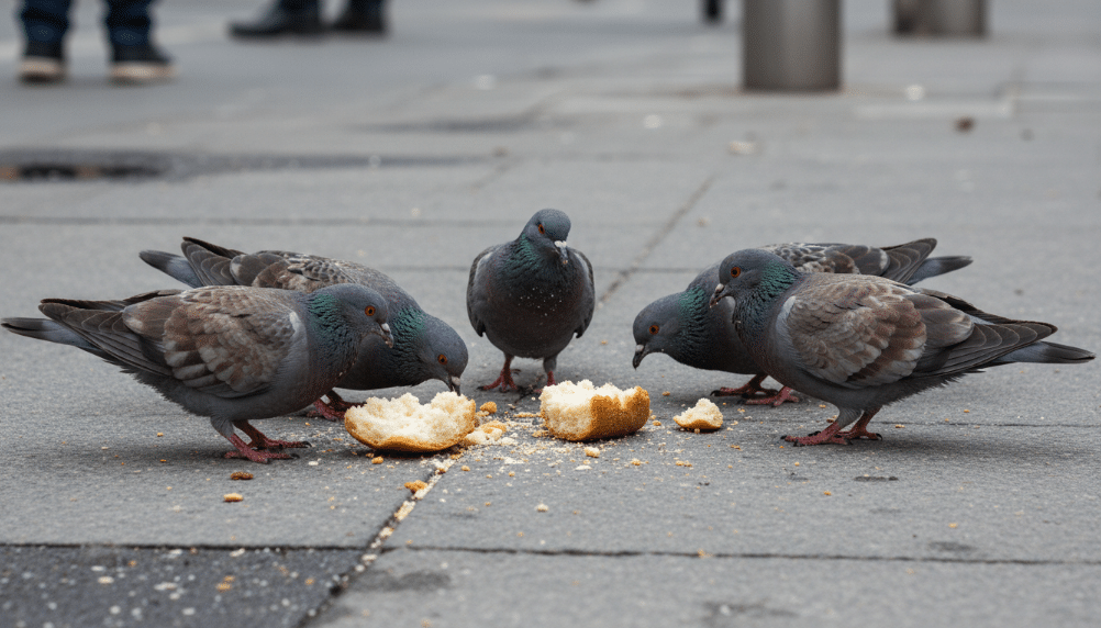 what to pigeons eat